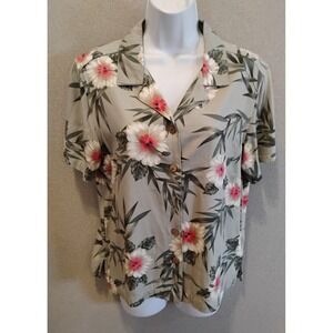 La Cabana Aloha Print Hawaiian Shirt Size Medium